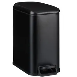 Relaxdays Bad Mülleimer 5 l Softclose Schwarz
