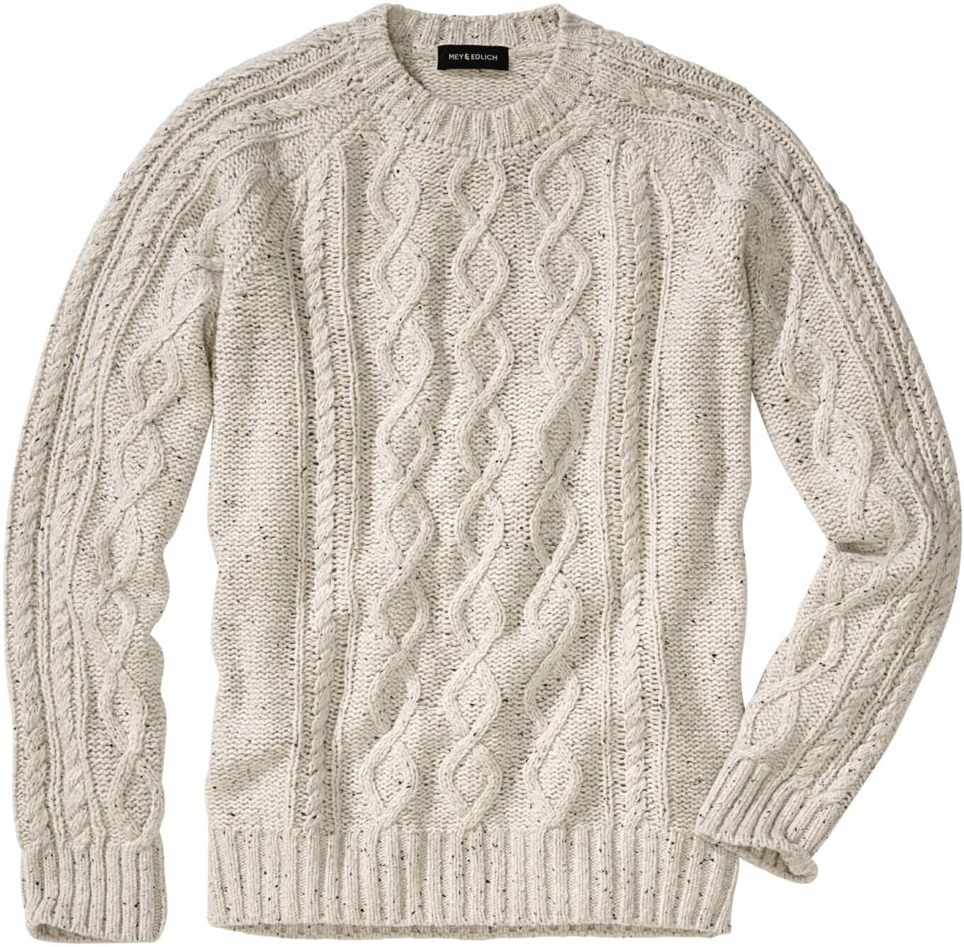 Mey & Edlich Säulen-Pullover Grau 52