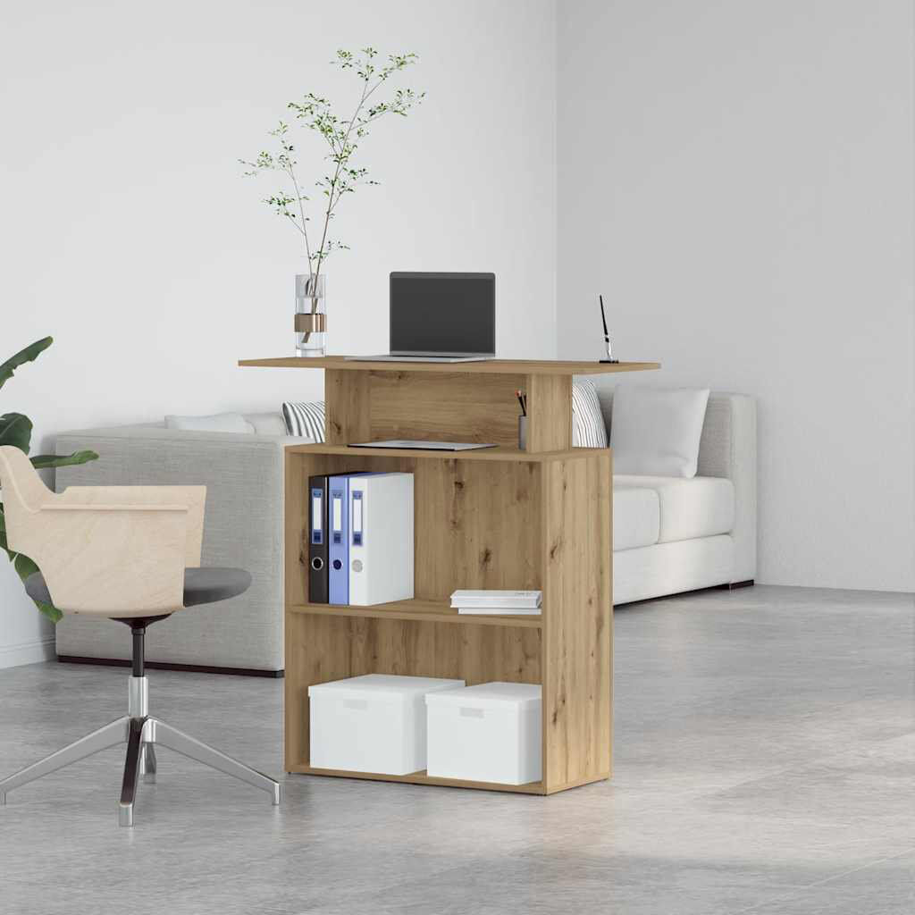 Latitude Run Baheerathan Standing Desk Artisan Oak