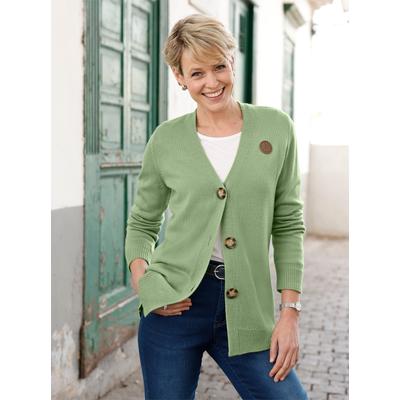 Cardigan CLASSIC BASICS, Damen, Gr. 48, eucalyptus, 100% Polyacryl, unifarben, Strickjacken