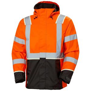 Helly-Hansen Arbeitsjacke UC-ME Softshelljacke, 71185, Warnschutzjacke, orange-schwarz, wasserdicht, Gr. 3XL