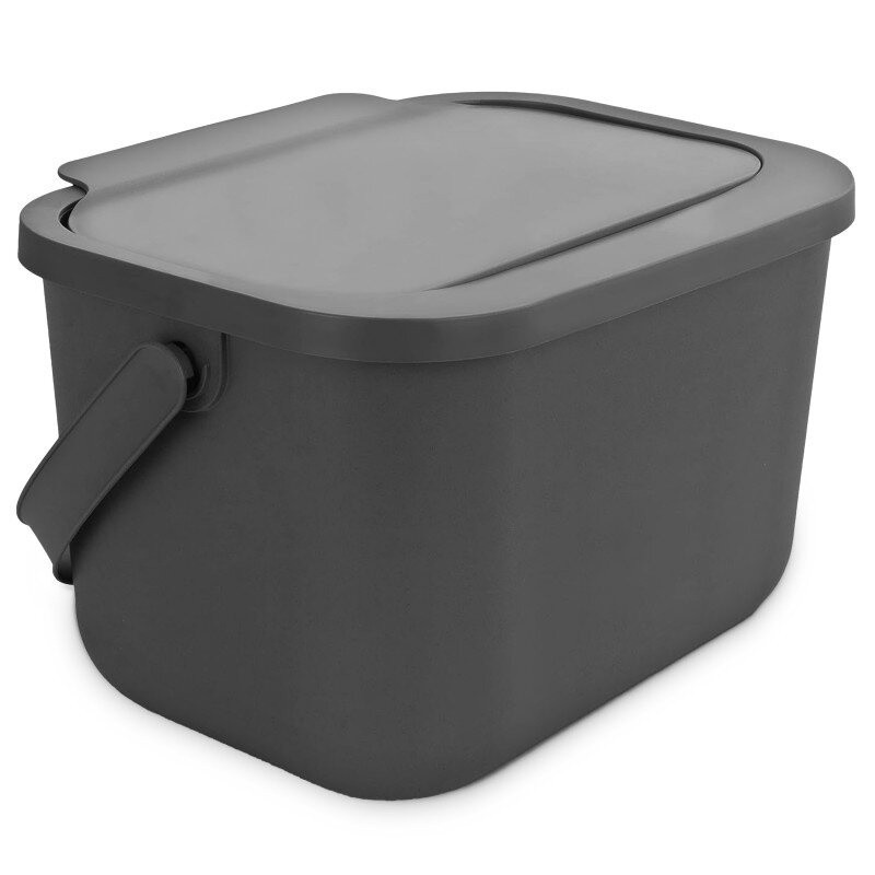 Practic Mini Bini afvalbak voor biologisch afval met filter, grijs, 6 liter
