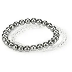 DINE 'N' Dance 2tlg. Armband Set Glassteine Glasperlen Modeschmuck