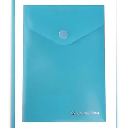 Dokumentenhülle A6 Druckknopf pastellblau Hochformat 10er Packung