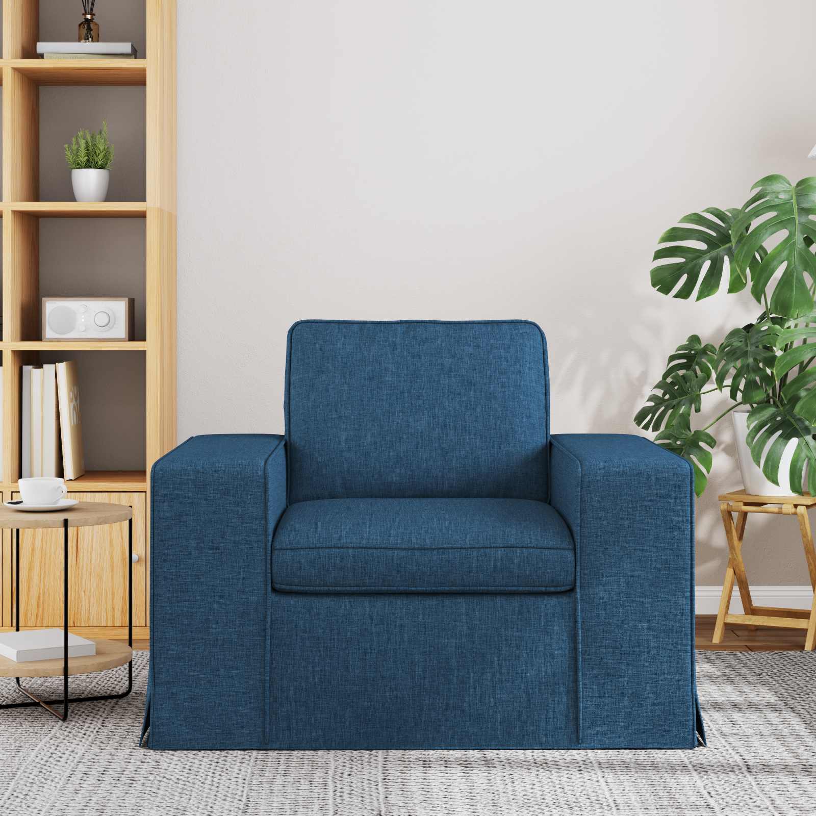 vidaXL Canapé Bleu 103 x 80 x 82 cm tissu
