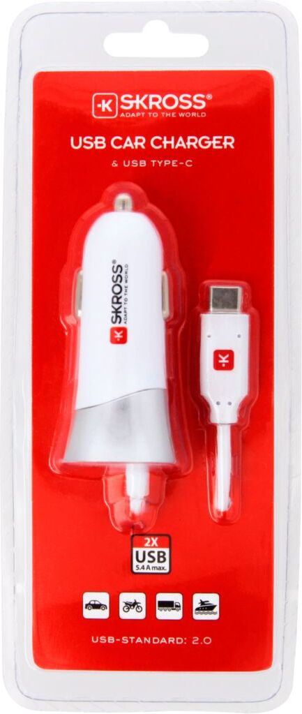 SKross Usb-autolaturi ja type c (2.0) -kaapeli