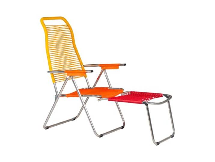 fiam Relaxsessel mit Kordel, aus PVC, für den Außenbereich, Spaghetti Pop Gelb, Orange, Rot (Gelb-Orange-Rot)