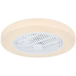 Deckenventilator mit Beleuchtung und Fernbedienung leise Deckenleuchte mit Ventilator Dimmbar, CCT Nachtlicht Timer, 40 Watt LED 3000lm 2700-6500K, 58 cm, Wohnzimmer