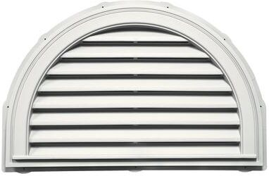 Mid-America Mid America Half Round Vinyl Gable Vent 123 White
