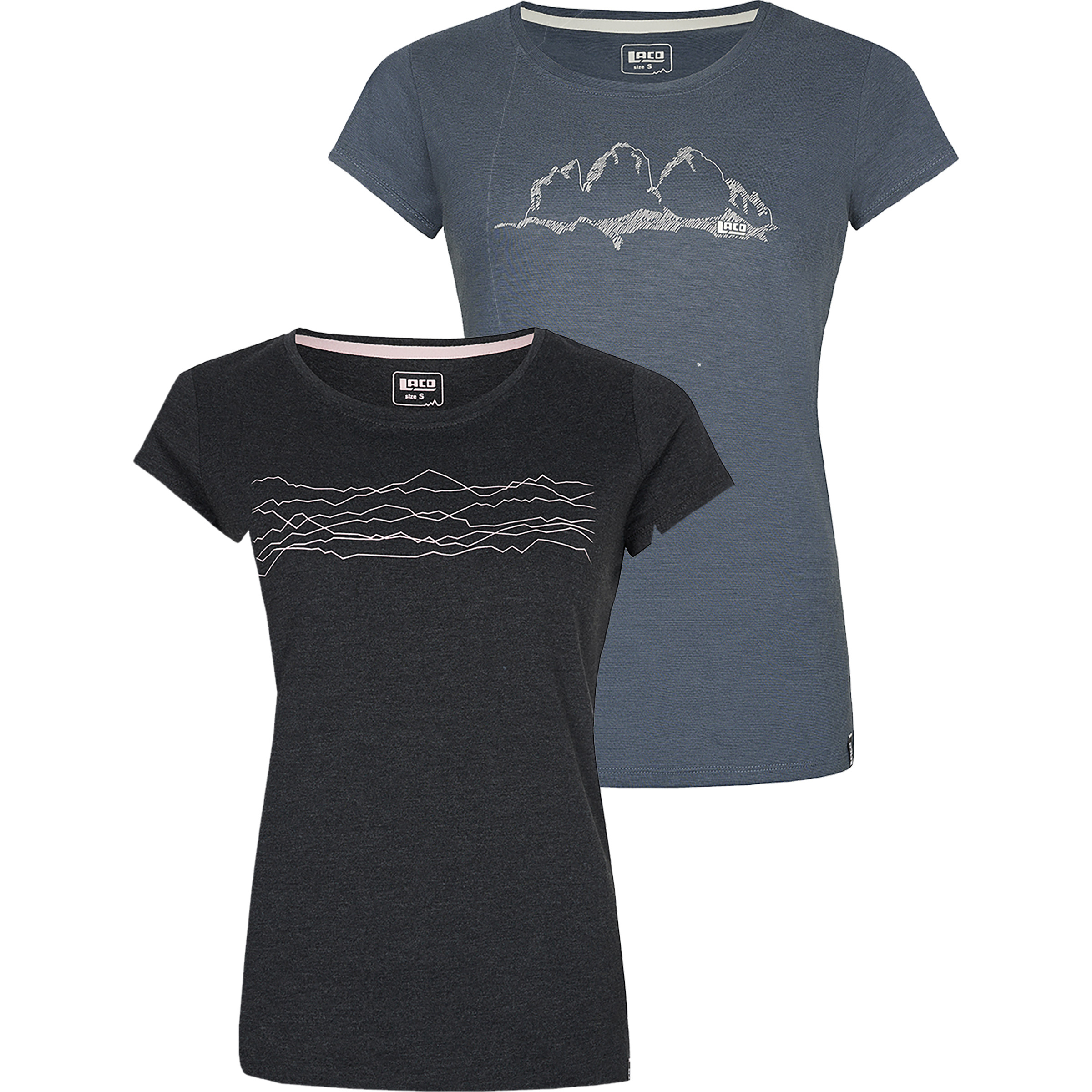 LACD Miracle + Bellavista Bundle Damen T-Shirts grau Größe S Sportklettern | Lifestyle Hautfreundlich