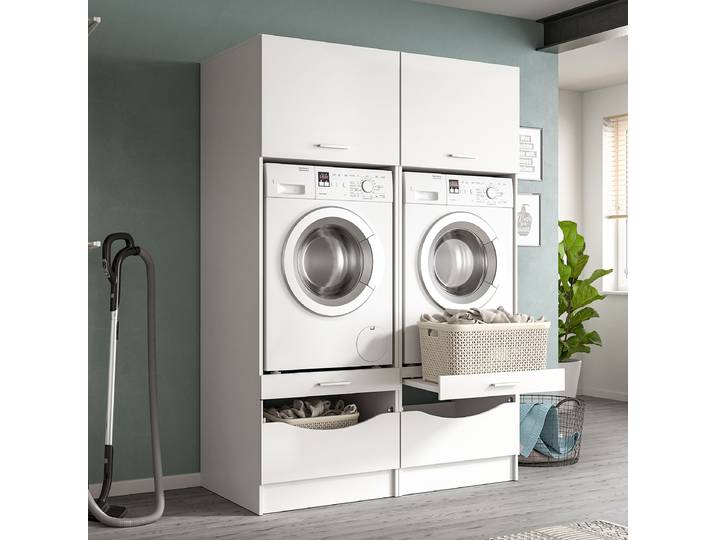 Kit de transformation Lave-linge J 133 x 195 x 68cm Blanc/Blanc