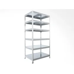 Garagenregal Biedrax 60 x 60 x 210 cm, Verzinkt, 6 Stahlböden, Fachlast 150 kg pro Fachboden