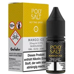 Mango Ice 10ml NicSalt Liquid by Pod Salt 20mg