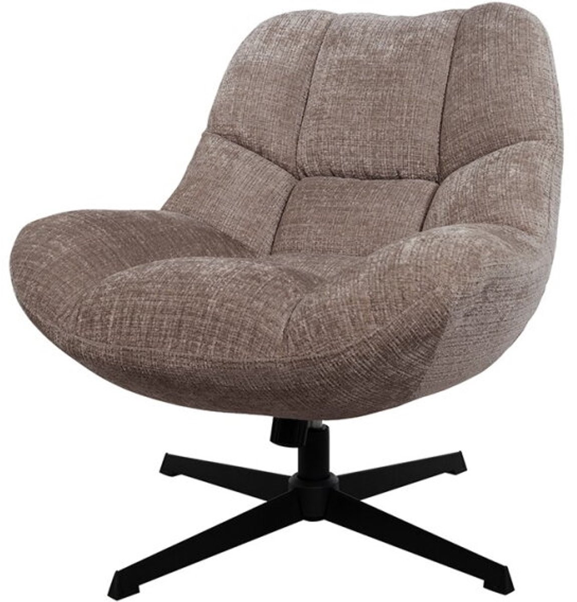Draaifauteuil Chuck 360 met schommoleffect, stof Cremona 24 Bruin, B/D/H: 77 x 80 x 86 cm