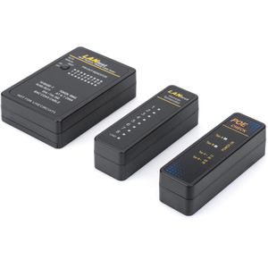 Digitus Netzwerkkabeltester mit PoE Finder, Set, für Netzwerkkabel- und Dosen, 4-teilig