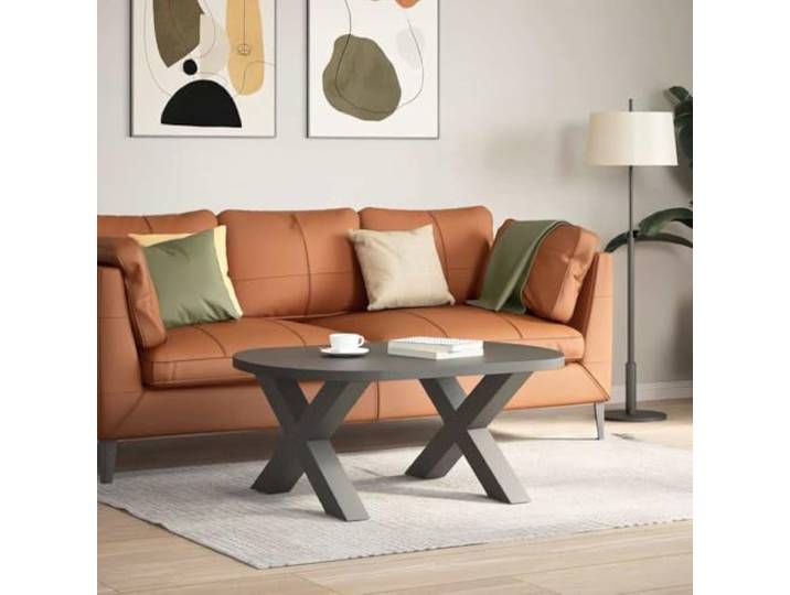 KTHLBRH Tischbeine für Kaffee, 2 Stück, Anthrazit, 70 cm, Stahl Verstellbare Füße, vorgebohrte Halterung, Schrauben im Lieferumfang enthalten, geometrisches Design, Verwendung Kaffee