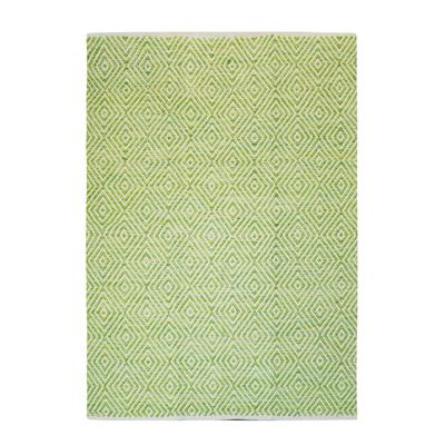Teppich KAYOOM "Aperitif 310", grün, B:80cm H:7mm L:150cm, Baumwolle, Teppiche, Teppich, weiche Haptik,fusselarm, für Allergiker & Fußbodenheizung geeignet