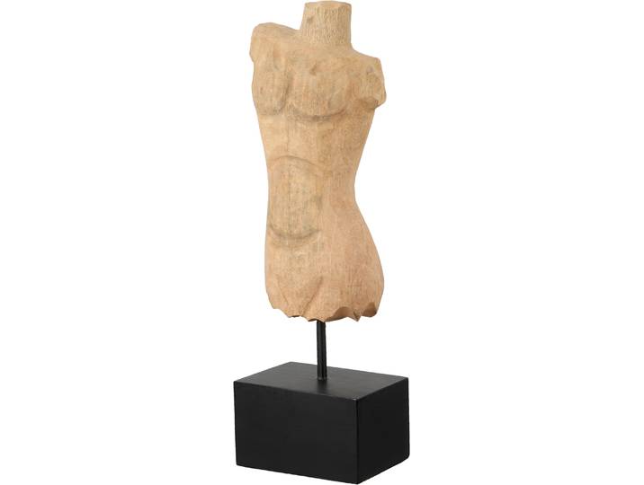 Skulptur GILDE Skulptur Torso naturfarben , braun (naturfarben), B:13cm H:41,5cm T:9cm, Mangoholz, Dekofiguren, Skulptur, Torso abstrakte Skulptur dekorativer Aufsteller Wohnaccessoire