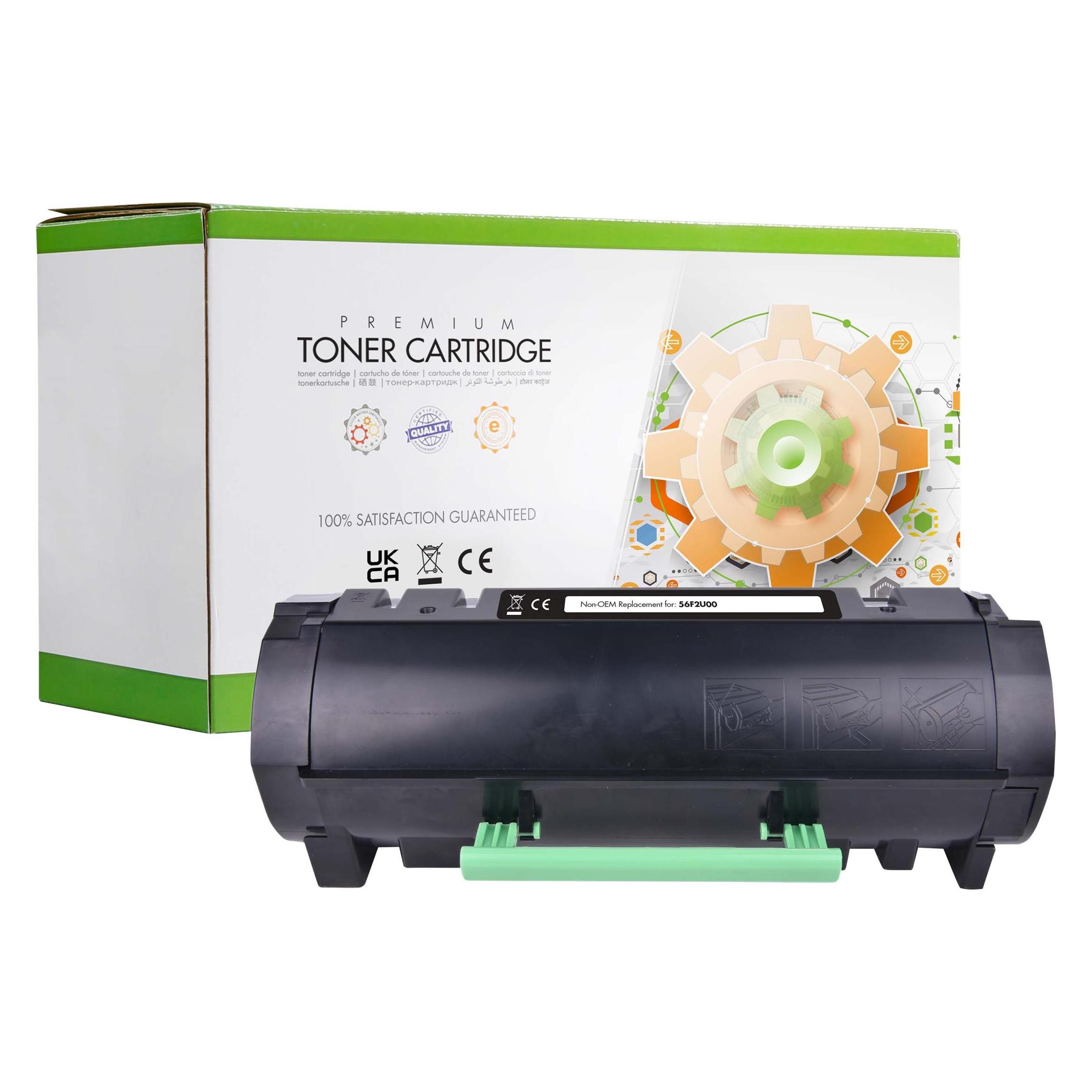 Control STATIC Toner cartridge geeigner für Lexmark 56F2U00 compatible (BK) (002-06-R562UWB)