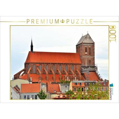 CALVENDO Puzzle St.-Nikolai-Kirche WISMAR (1487) | 1000 Teile Lege-Größe 64x48cm Foto-Puzzle für glückliche Stunden
