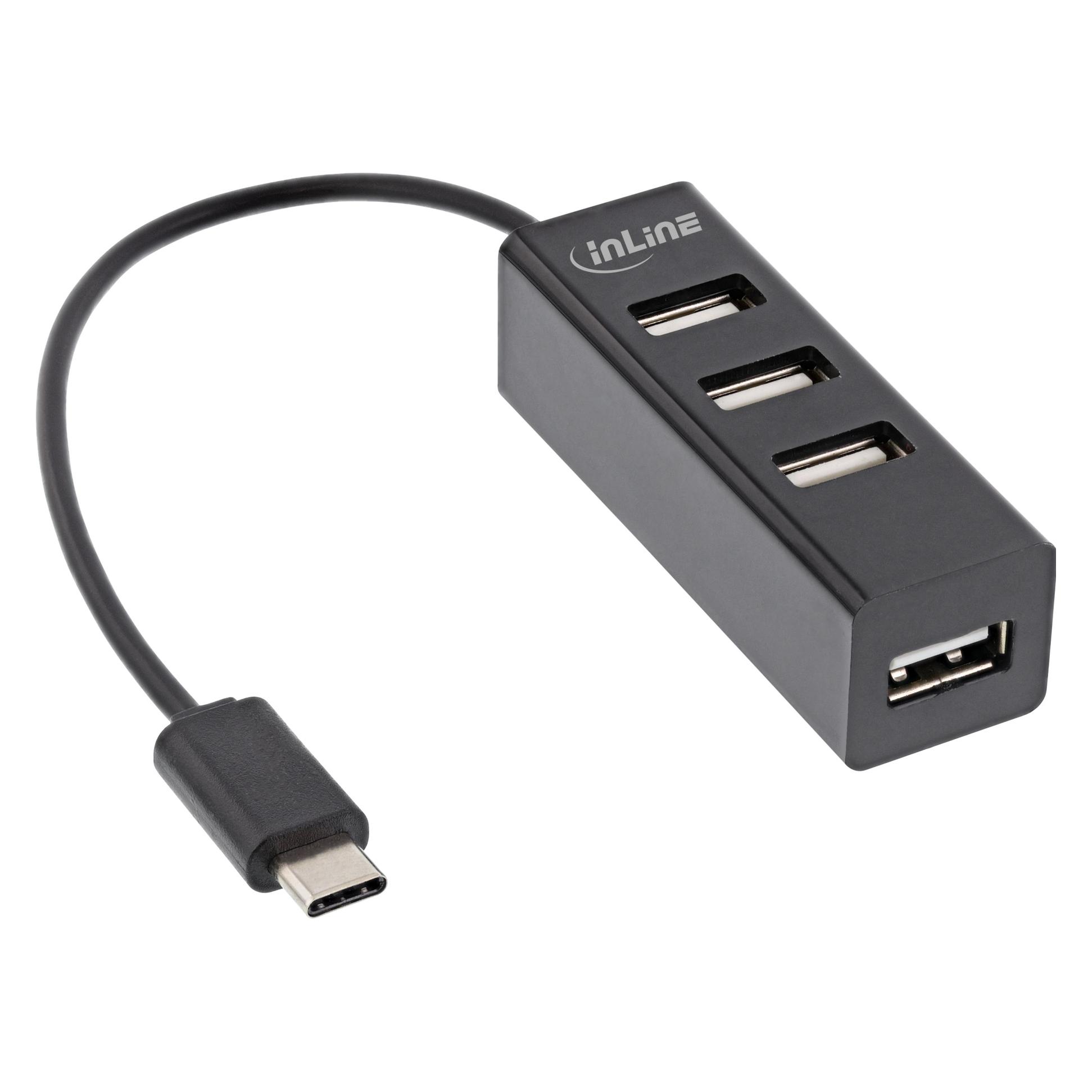 InLine USB 2.0 4-Port Hub (USB-C, 4 Ports) (33293J)