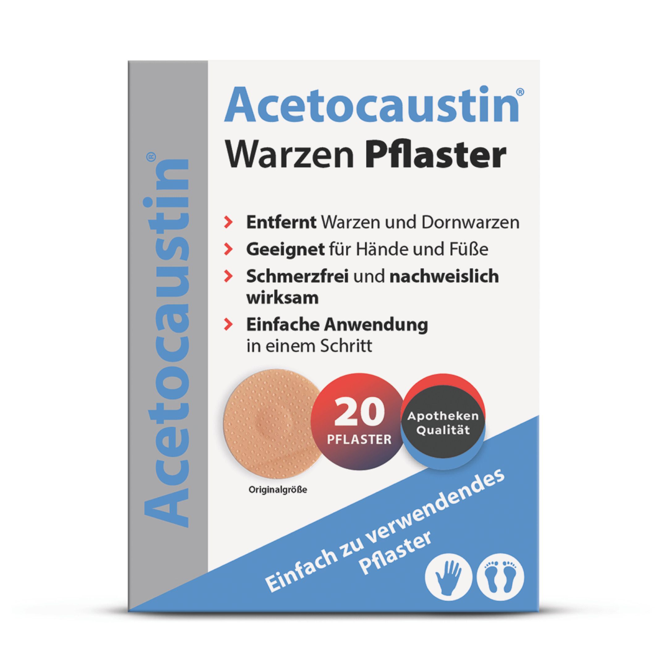 Acetocaustin Warzenpflaster 20 St Pflaster