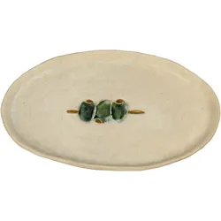 Platte OLIVES (LBH 19,50x12x2 cm) - beige - LBH 19,50x12x2 cm