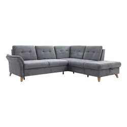 sit & more Ecksofa Göteborg Stoff Grau Stone