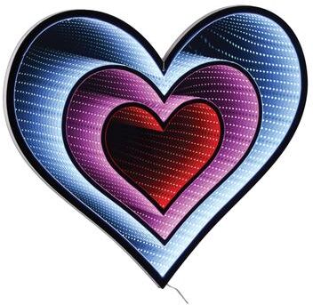 "Hanging Triple Heart Ekko Light Display 23.5""H by Melrose in Red Pink White"
