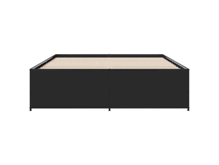 Lit 140x200cm - VIDAXL - Cadre de lit MODERNE - sans matelas - noir L4843