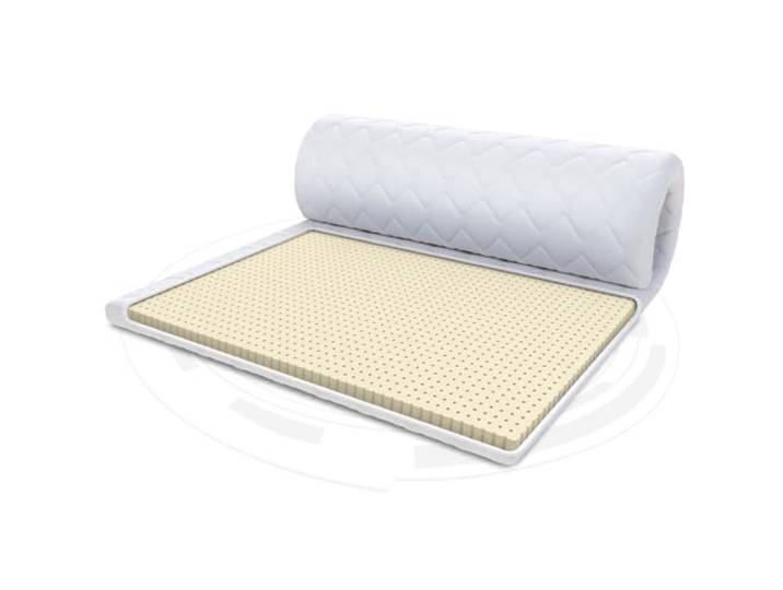 FDM Matratzentopper Latex MAX Matratze Topper 120x200 cm Härtegrad H3 Höhe ca. 4 cm Allergiker Geeignet Öko-Tex Weiß