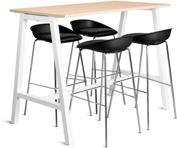 Lomax Talk Højbord, Hvidt Stel/eg Laminat, 140x70 Cm