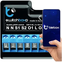 BleBox, Aktor, WLAN-Schaltaktor switchBoxD V2 2-fach (Schaltaktor)