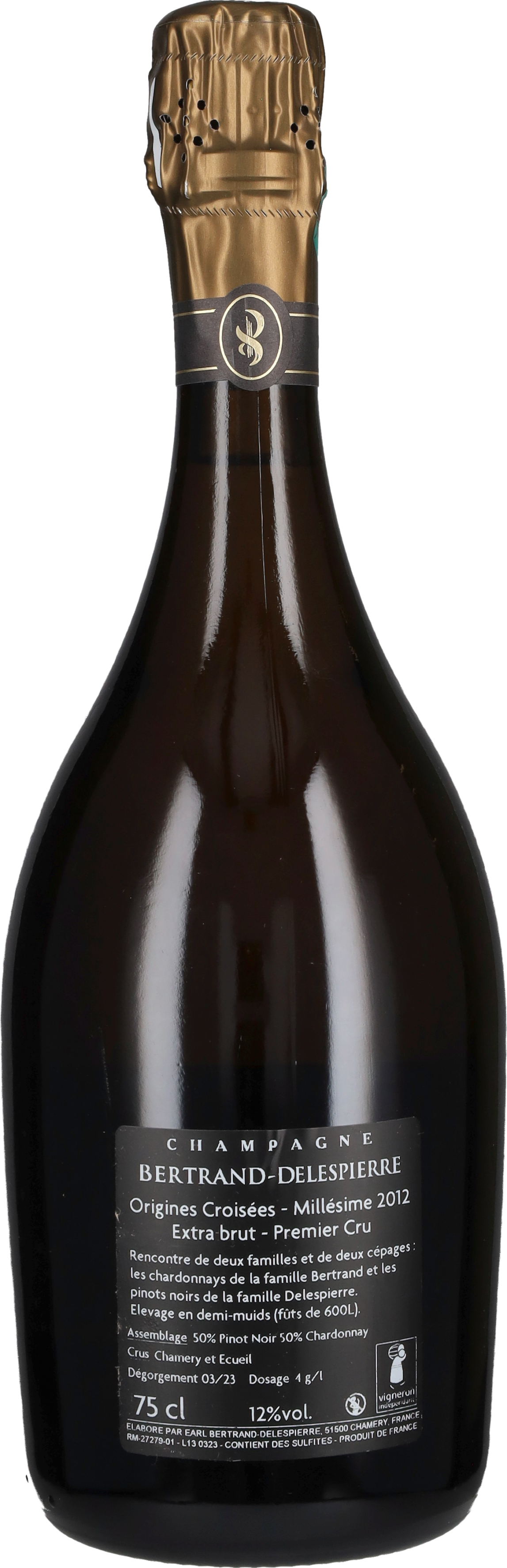 Bertrand-Delespierre Champagne Extra Brut 'Origines Croisées' 2012