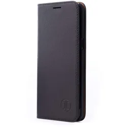 JT Berlin Echtleder BookCase Tegel Apple iPhone 17e/16e schwarz