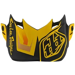 TROY LEE DESIGNS D4 (CF) HELMVISIER, SLASH, BLACK/YELLOW