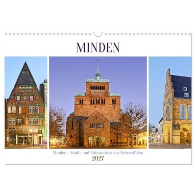 Minden – Stadt- und Naturmotive aus Ostwestfalen (Wandkalender 2027 DIN A3 quer), CALVENDO Monatskalender