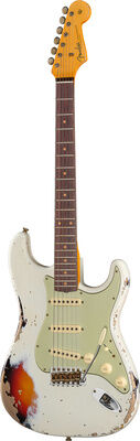 Fender 60 Strat AOW/3TSB Heavy Relic Aged Olympic White over 3