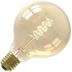 Calex | LED-Glühfaden | Große Fassung E27 | G95 | Globe | Gold | 3,8W