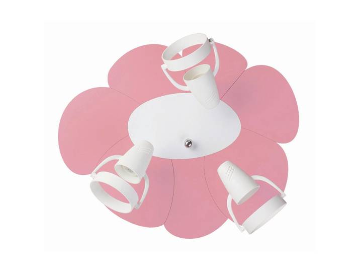 Kinderdeckenleuchte Blume, Rosa, Weiß, Kunststoff, Blume, 33x16x39 cm, Lampen & Leuchten, Innenbeleuchtung, Kinderzimmerlampen, Kinderdeckenleuchten