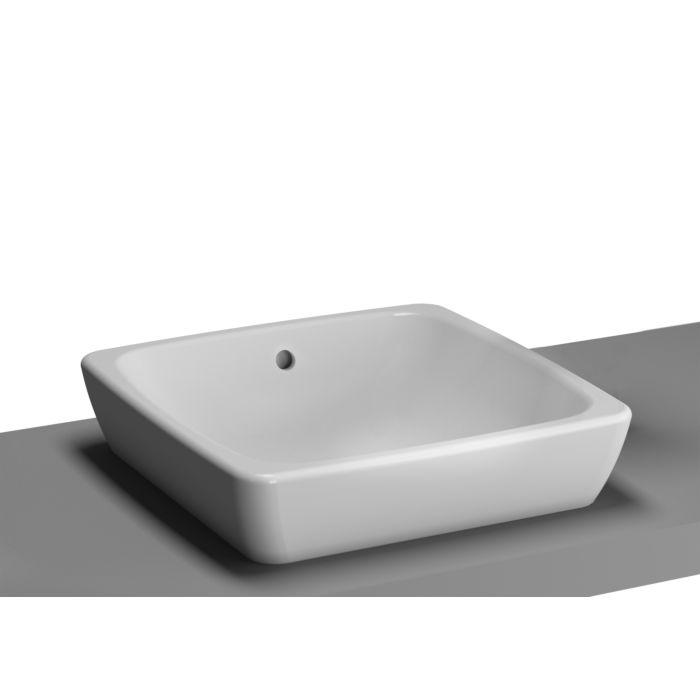 Vitra Metropole Aufsatzwaschtisch 5666B0030012 39,5x40cm, geschliffen, mit Überlauf