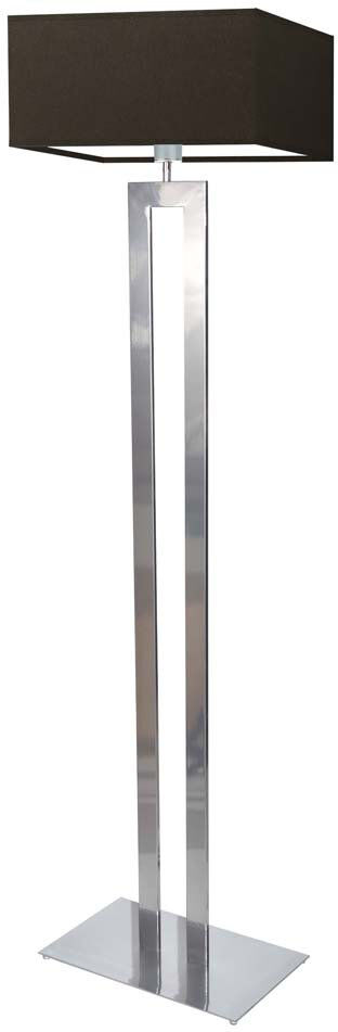 17 Stories Arsh 161 H cm Traditional Floor Lamp Silver/Brown 161cm H X 40cm W X 40cm D
