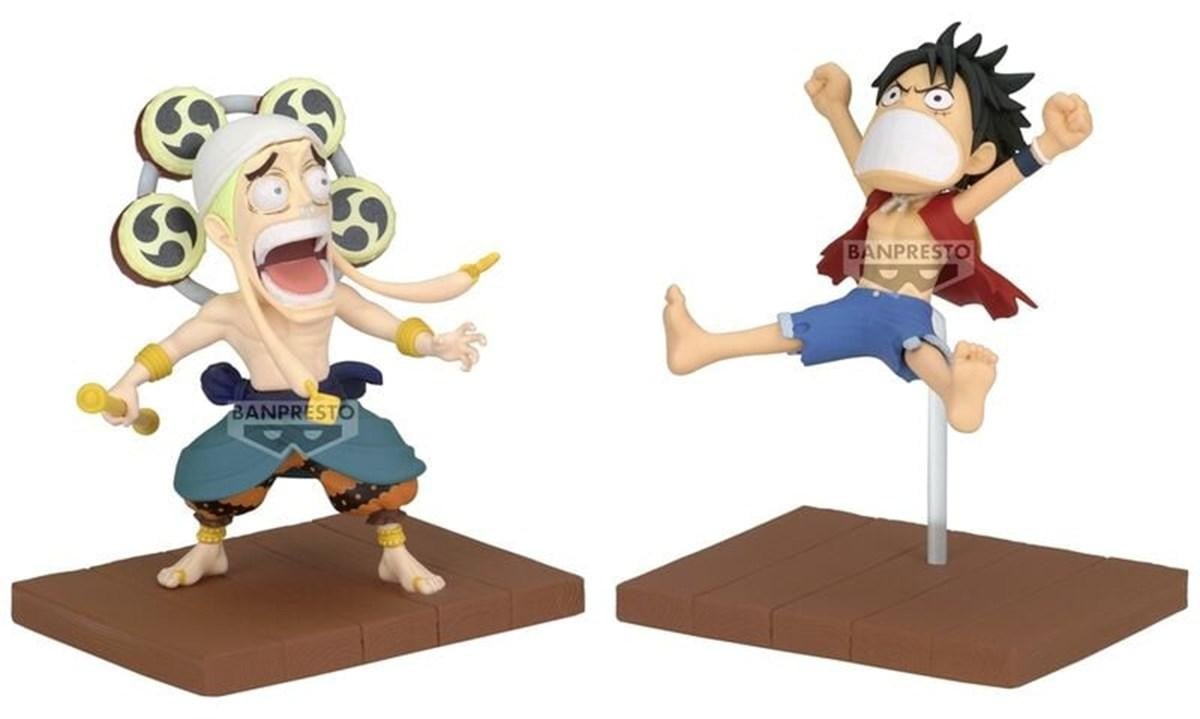 Banpresto One Piece Monkey D. Luffy & Enel verzamelfiguur, 7 cm
