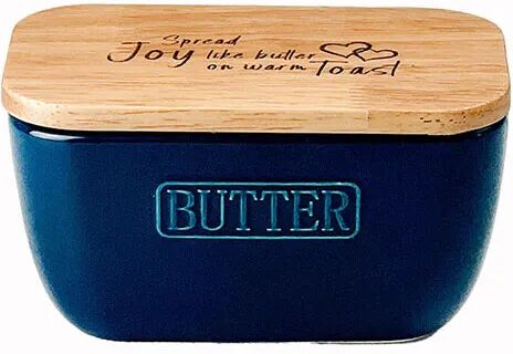 Selbrae House Just Slate Company Spread Joy Blue Butter Dish