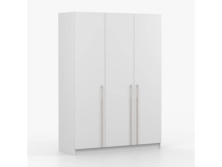 imoebel24 Schrank mit Schwenktüren Rosa 3D 150/210/55, 3-türig, weiß, Weiß, 150x210x55 cm, Schlafzimmer, Kleiderschränke, Drehtürenschränke