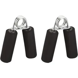 Relaxdays 16x Fingertrainer schwarz Schwarz,Silber