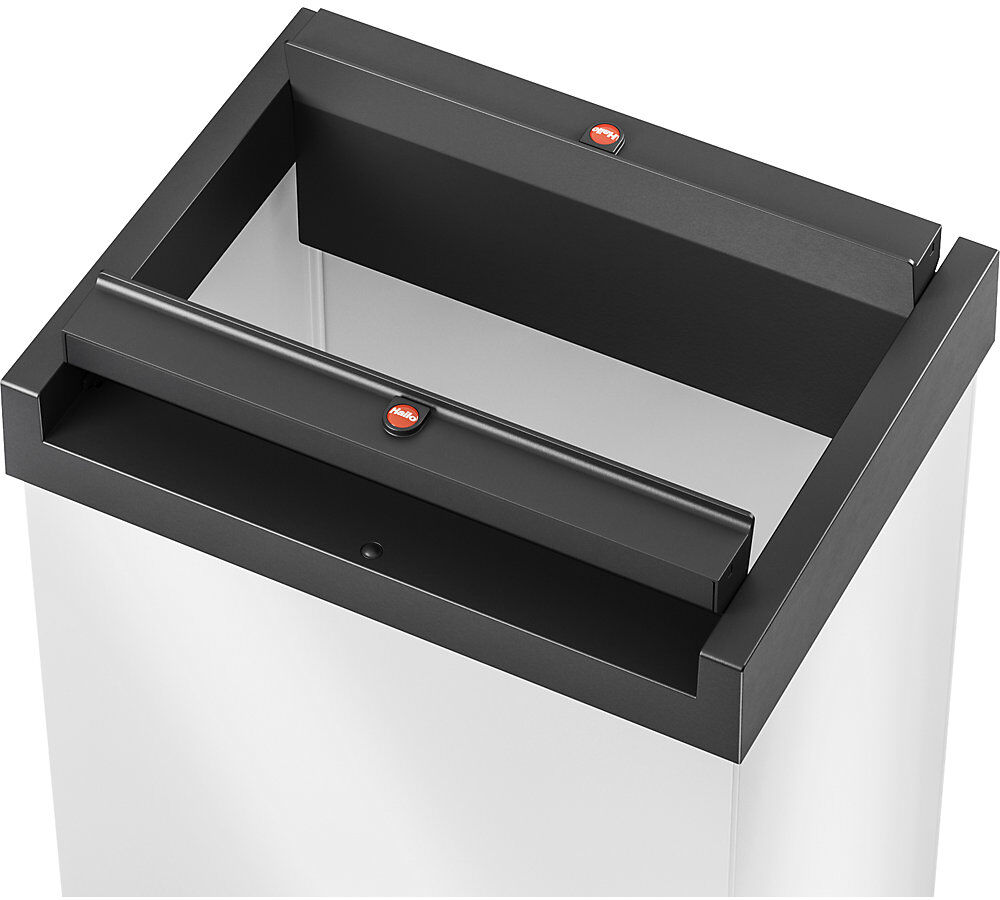 Schwingdeckel-Abfallbox BIG-BOX SWING, Volumen 35 l, Behälter weiß Hailo