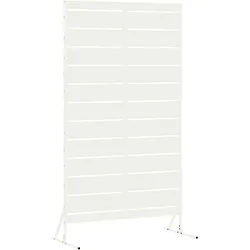 vidaXL, Gartenzaun, Metallzaunpanel Weiss Metall Standard Langlebig Metallzaunpanel