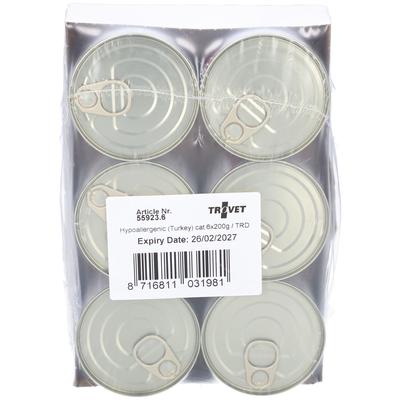 Trovet Trd Hypoallergenic Cat Turkey 6x200g 6x200 g Futter