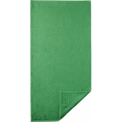 Badetücher EGERIA "Madison", grün (dunkelgrün), B:70cm L:140cm, Walkfrottee, Obermaterial: 100% Baumwolle, Handtücher, Uni-Programm mit Streifenbordüre, reine Baumwolle